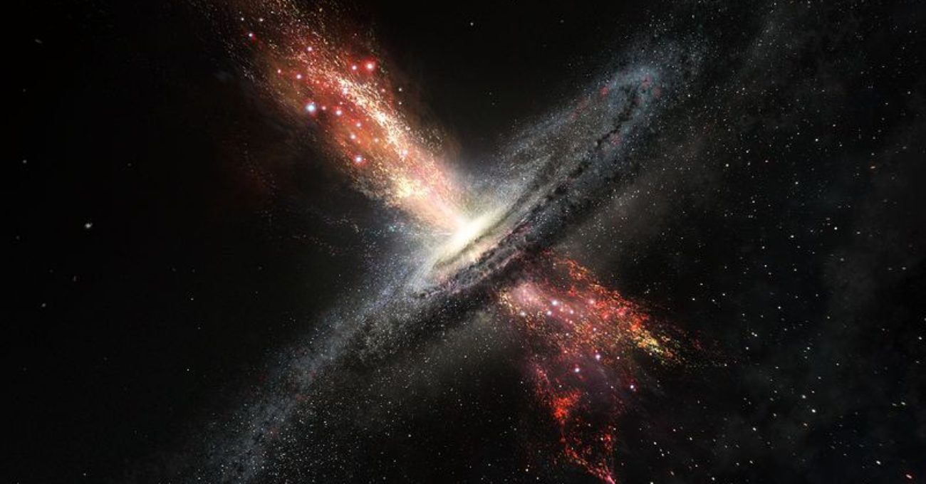 Artist's impression of supermassive black hole