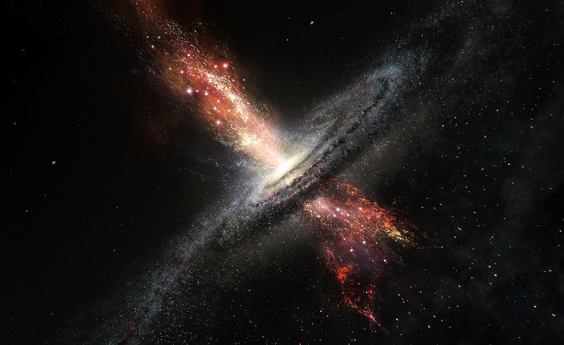 Artist's impression of supermassive black hole